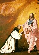 Francisco de Zurbaran jesus appears before fr .andres de salmeron Spain oil painting artist